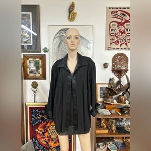 Elegant Sequined Stripes Collared Blouse